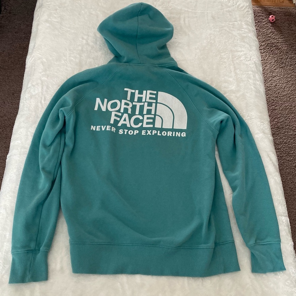 The North Face women’s turquoise hoodie size medium